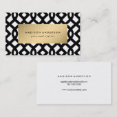 Trellis Links in Gold | VISITEKAARTJES (Voorkant / Achterkant)