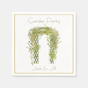  Trellis met groene en goudolie Servet