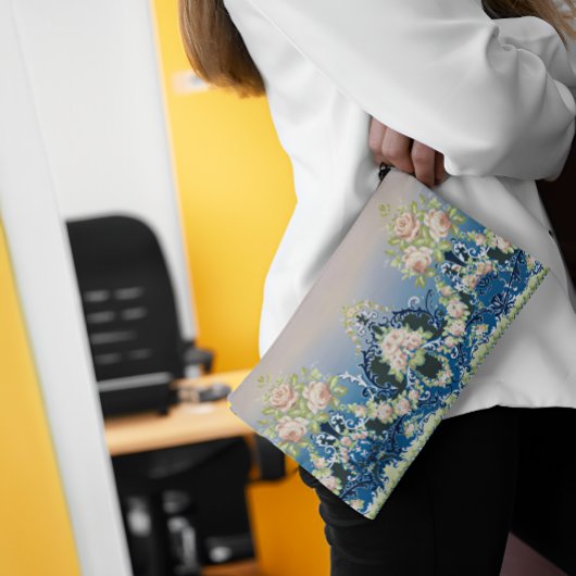 Trellis Midnight Blue Roze Wit Boeketten Rozen Etui