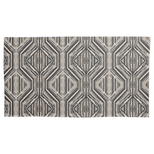 Trellis moderne streepvierkanten en diamanten kussensloop (Voorkant-Links)