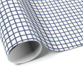 Trellis Navy Blau - Wit Cadeaupapier (Rol Hoek)