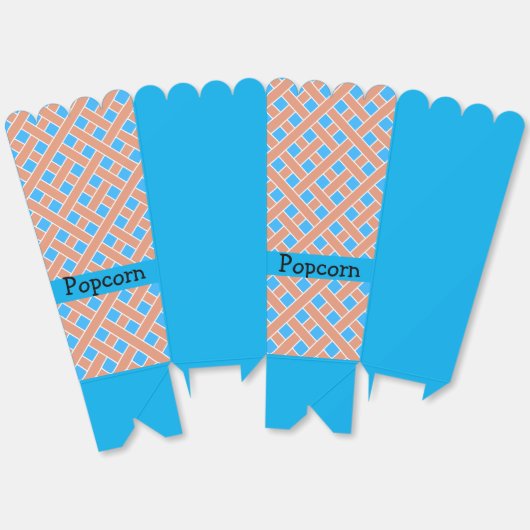 Trellis Patroon Blauwe achtergrond Bedankdoosjes (Ongevouwen)