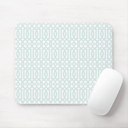 Trellis patroonmousepad - bleek blauw muismat (Met muis)