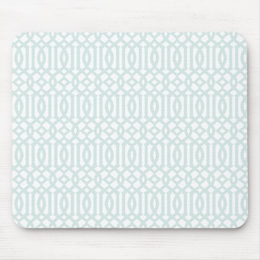 Trellis patroonmousepad - bleek blauw muismat (Voorkant)