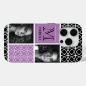 Trellis Pattern Foto Collage & Monogram Case-Mate iPhone Case (Achterkant (horizontaal))