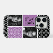 Trellis Pattern Foto Collage & Monogram iPhone Hoesje (Achterkant horizontaal)