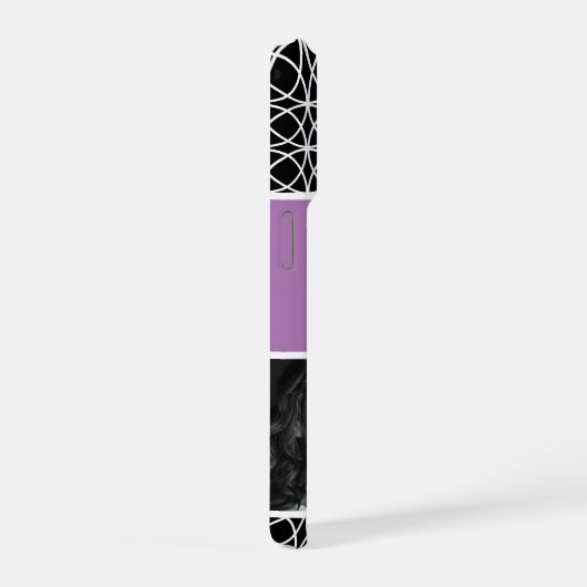 Trellis Pattern Foto Collage & Monogram iPhone Hoesje (Rechterkant)