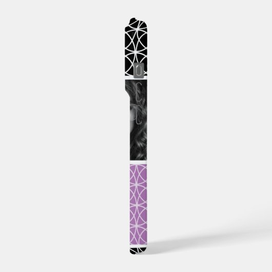 Trellis Pattern Foto Collage & Monogram iPhone Hoesje (Linkerkant)