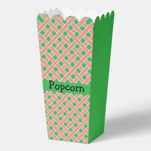 Trellis Pattern Green Bedankdoosjes (Voorkant)