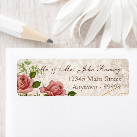 Trellis Roos  Kaart Mailing Adres Label (Insitu)