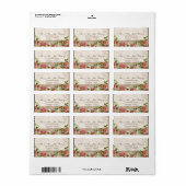 Trellis Roos  Kaart Mailing Adres Label (Full Sheet)