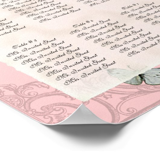 Trellis Roos  - Tabel Zetel Poster (Hoek)