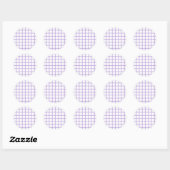 Trellis Soft Lavendel - Wit Ronde Sticker (Vel)
