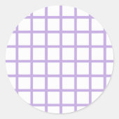 Trellis Soft Lavendel - Wit Ronde Sticker (Voorkant)
