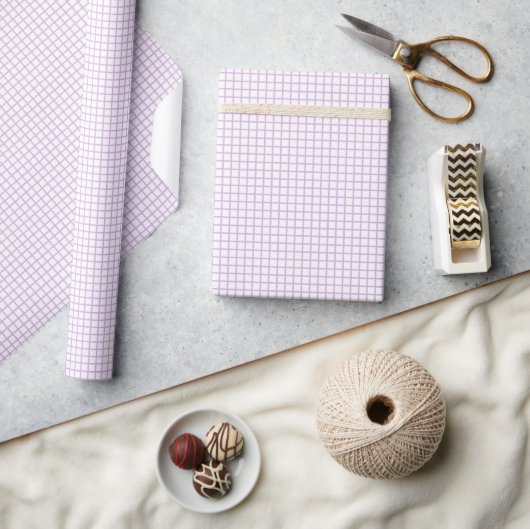 Trellis Soft Lilac - White Cadeaupapier (Crafts)