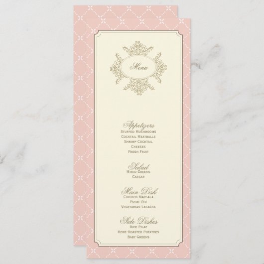 { trellis} trouwmenu menu (Voorkant / Achterkant)