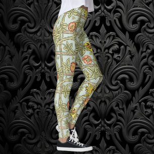 Trellis van William Morris, Vintage Tuin Textiel Leggings
