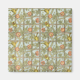 Trellis van William Morris, Vintage Tuin Textiel Magneet