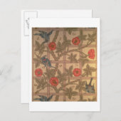 'Trellis' wallpapierontwerp, 1864 Briefkaart (Voorkant / Achterkant)