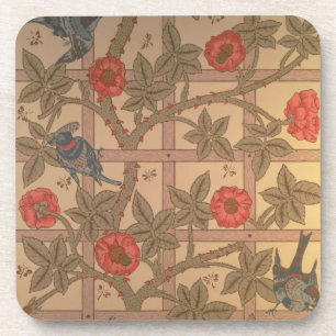 'Trellis' wallpapierontwerp, 1864 Drankjes Onderzetter