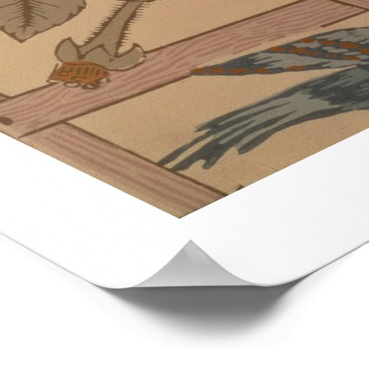 'Trellis' wallpapierontwerp, 1864 Poster (Hoek)