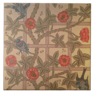 'Trellis' wallpapierontwerp, 1864 Tegeltje