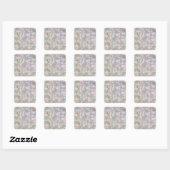 'Trellis' wallpapierontwerp, 1864 Vierkante Sticker (Vel)