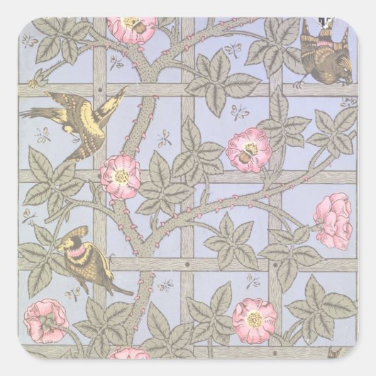 'Trellis' wallpapierontwerp, 1864 Vierkante Sticker (Voorkant)