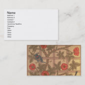 'Trellis' wallpapierontwerp, 1864 Visitekaartje (Voorkant / Achterkant)