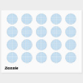 Trellis White - Baby Blue Ronde Sticker (Vel)