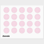 Trellis White - Lichtroze Ronde Sticker (Vel)