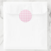 Trellis White - Lichtroze Ronde Sticker (Tas)