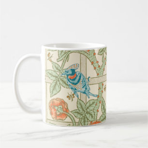 Trellis William Morris Bloemvogels patterend Koffiemok