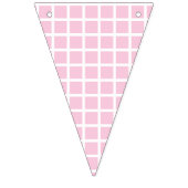 Trellis Wit - Licht Roze Vlaggetjes (Tweede vlag)