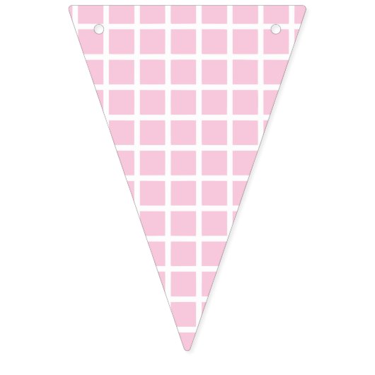 Trellis Wit - Licht Roze Vlaggetjes (Eerste vlag)