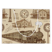 Tremaintjes Treinstation Patroon (1) Groot Cadeauzakje (Achterkant)