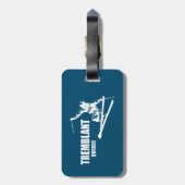 Tremblant Quebec Skier Bagagelabel (Achterkant verticaal)