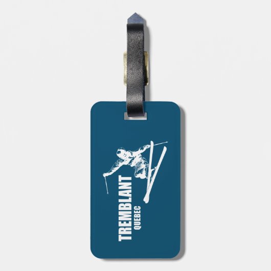 Tremblant Quebec Skier Bagagelabel (Achterkant verticaal)