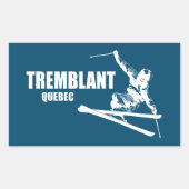 Tremblant Quebec Skier Rechthoekige Sticker (Voorkant)