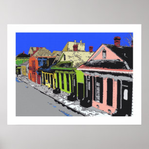 TREME: Creole Cottage New Orleans Frans kwartaal Poster
