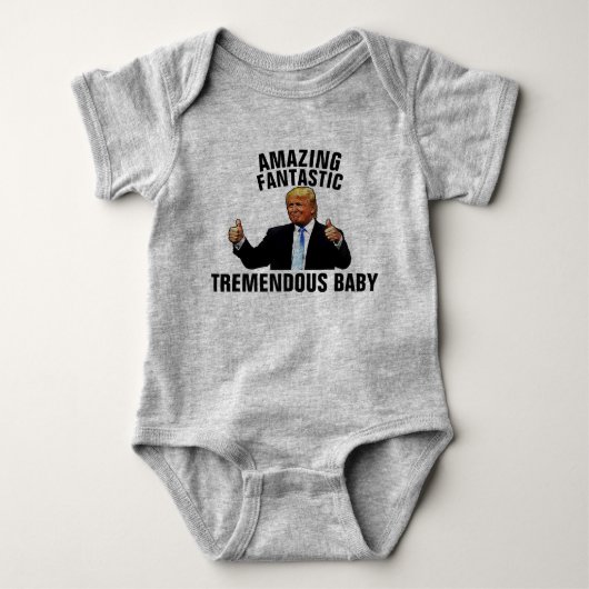 TREMENDOUS BABY TRUMP T-SHIRTS JERSEY BODYSUIT (Voorkant)