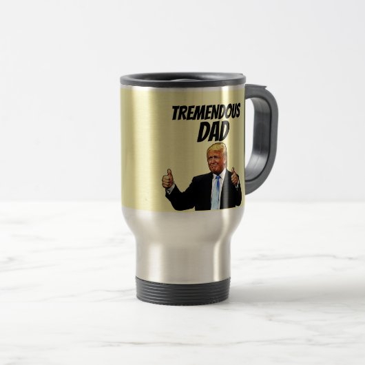 TREMENDOUS DAD TRUMP REVEL COFFEE MUG REISBEKER (Voorkant rechts)
