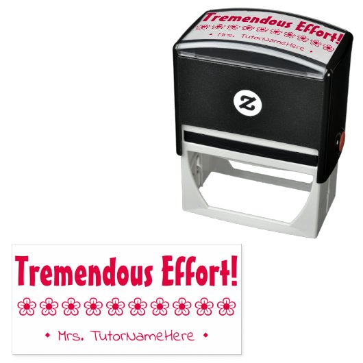 "Tremendous Efort!" Rubberstempel Zelfinktende Stempel (In situ)