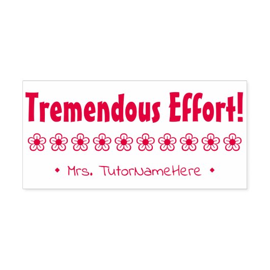 "Tremendous Efort!" Rubberstempel Zelfinktende Stempel (Design)