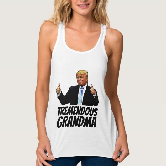 TREMENDOUS GRANDMA TRUMP T-SHIRTEN TANKTOP (Voorkant)