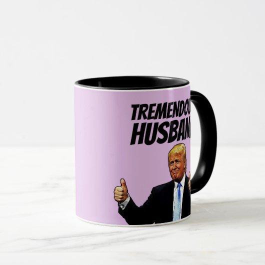 TREMENDOUS HUSBAND TRUMP COFFEE MUGS MOK (Voorkant rechts)