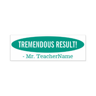 "TREMENDOUS RESULT!" Schoolleraar Rubber Stamp Zelfinktende Stempel