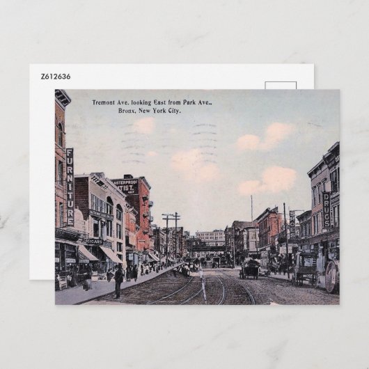 Tremont Ave., Bronx, New York,  Briefkaart (Voorkant / Achterkant)