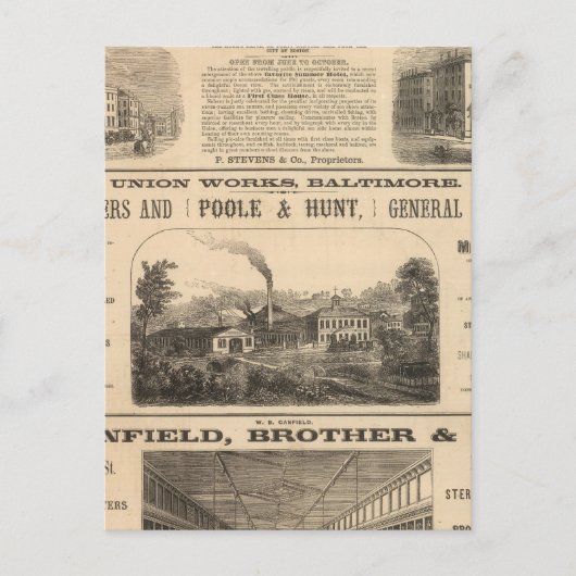 Tremont House, Boston hotel Nahant House Briefkaart (Voorkant)