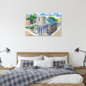 Tremont Street Uitzicht van Kings Chapel Canvas Afdruk (Insitu (Slaapkamer))